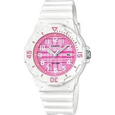 Casio Waterproof Pink Plaid Analog LRW-200H-4C
