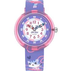 Klockor Flik Flak Ballerichat FBNP208 och rosa barnklocka med mjukt armband
