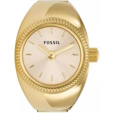 Fossil Ring Two-Hand Gold-Tone