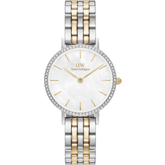 Daniel Wellington Petite White Mother of Pearl Dial Stainless Steel Strap Women's Watch DW00100665