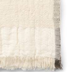 Ferm LIVING Tæpper ferm LIVING Weaver Throw Tæppe Beige, Hvid (170x130cm)