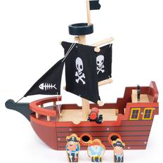 Träleksaker Båtar Mentari Fishbones Pirate Ship