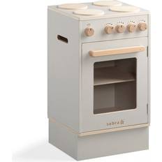 Sebra Jouets de cuisine Sebra KIDchen Cuisine pour enfants en bois, cuisinière, beige Beige