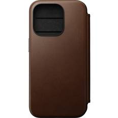 Nomad iphone 15 pro Nomad modern ecco leather folio wallet case magsafe for iphone 15 pro brown