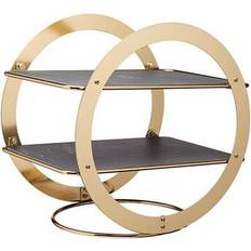 Golden Schneidebretter Artesa 2-Tier Geometric Brass-Finished Stand Chopping Board