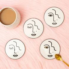 Sass & Belle Abstract Face Coaster