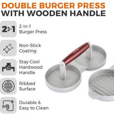 Acier inoxydable Presses à Burger Tower T932010 Double Burger Press