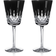 Noir Verres Waterford Lismore Black Large Goblet 14 oz Pair Verre