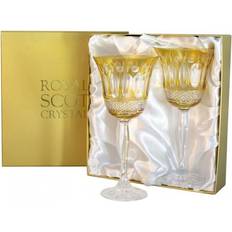 Royal Scot Crystal Belgravia 2 Amber Wine Glass