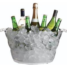 BarCraft Stor Oval Champagnespand 10L Klar Akryl Flaskekøler