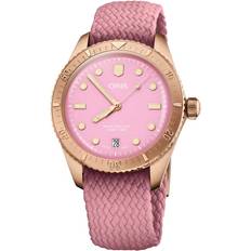 Oris Dame Armbåndsure Oris Divers 65 Bronze Date Cotton Candy 73377713158TS