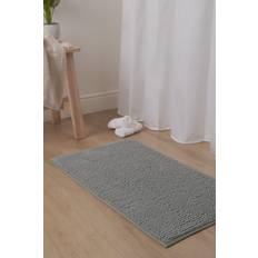 Argent Tapis de Bain Antidérapants Brentfords Chenille Noodle Soft Shower