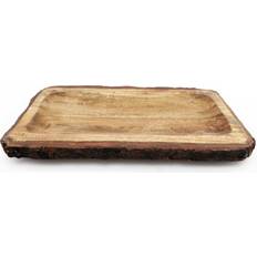 Rectangular Serving Dishes Geko Large Wooden Tray Bark Serving Dish