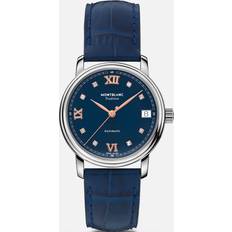 Montblanc Horloges Montblanc Tradition Automatic Date 32 Mm Wrist Watch Blue