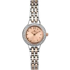 Analoga Klassisk Kvarts Armband Two Tone Rose Silver Bracelet