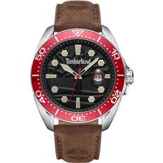 Timberland Armbandsur Timberland Carrigan Brown Leather with Black Dial, Brown, Men