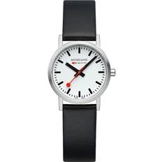 Vegan - Women Wrist Watches Mondaine Classic Vegan Grape Leather White