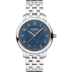 Montblanc Horloges Montblanc Star Legacy Automatic Date 39mm Limited Edition 1786 Pieces Wrist Watch Blue