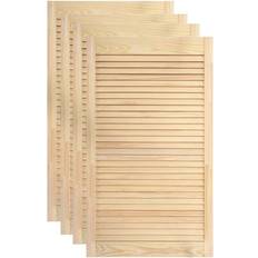 VidaXL Portes Intérieures vidaXL Portes d'Armoire À Persiennes 4 pcs Bois de Pin Massif 99,3 49,4 cm Porte Intérieure (x)