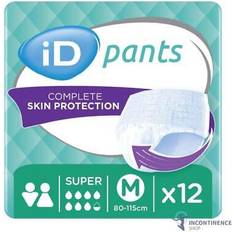 Moyen Protections contre l'incontinence ID Pants Super M 12 Pièces