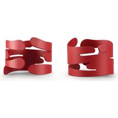 Rouge Porte-serviettes Alessi Barkring Rond De Serviette (Set De 2) Porte-serviette