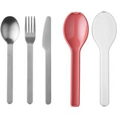 Plastic Cutlery Sets Mepal ellipse 3-teilig vivid mauve Besteckset