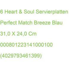 Blau Servierplatten Libbey 6 HEART Perfect Match Breeze Servierplatte