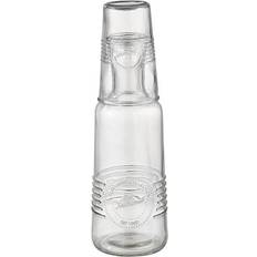 APS Glas Karaffel 1L Med Glas Låg Vandkaraffel