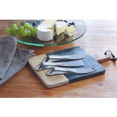 Negro Cuchillos de Queso Philippi Wave Käsemesser 3tlg. 18x3x3 cm - Edelstahl/Poliert/LxBxH Einer Schwarzen Holzbox Cuchillo de Queso 6pcs