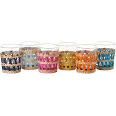 Multicolore Lunettes Pols Potten Wassergläser Reed 6er-Set - Multicolore Verre