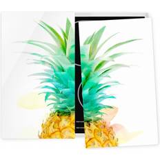 Lavastoviglie Sicuro Taglieri Cache Plaques De Cuisson En Verre Ananas Aquarelle Tagliere