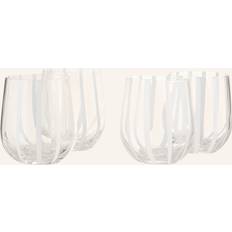 Broste Copenhagen Lunettes Broste Copenhagen Stripe À Boire 35 cl Clear-white Verre