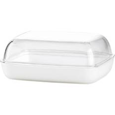 Plastik Butterdosen EMSA vienna 13,5x10x5,5cm transparent/weiß 102732 Butterdose