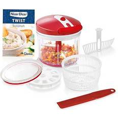 Transparent Grøntsagshakker Genius Twist Universal Set 9 Pieces Vegetable Chopper