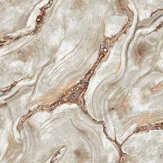Wallpapers Rasch Palmetto Agate Wallpaper Natural &Amp; Rust