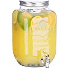 Relaxdays Iced-Beverage Glass 8 l Tap Beverage Dispenser