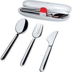 Alessi Boîtes alimentaires Alessi Couverts de voyage Food À Porter Avec étui, En Acier Inoxydable (4 Pièces) - Argent Boîte alimentaire