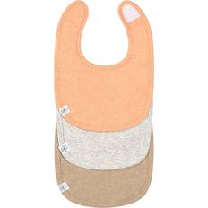 Lässig Bavagli Lässig Bavaglino neonato, 3 pz, albicocca/grigio chiaro/beige arancione