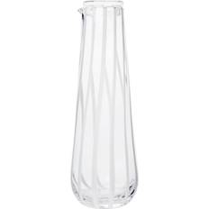 Jarras de Agua Broste Copenhagen Con Tapa Stripe 0.8 l Clear-white Jarra de Agua