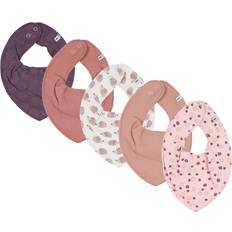 Savlesmække Pippi Hagesmæk 5-Pak Old Rose OneSize Baby Hagesmæk