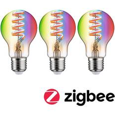 Zigbee filament Paulmann smart home zigbee filament 230v led-birne e27 rgbw dreierpack 40w