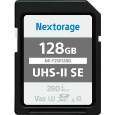 Nextorage 128 GB UHS-II V60 SDXC-Speicherkarte, max. Lesegeschwindigkeit 280 MB/s, maximale Schreibgeschwindigkeit 100 MB/s F2SE-Serie