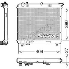 Auto Intercooler Denso Radiatore Motore DRM21024 Alluminio 409 380 27 Citroën: C3 II, C3 I Hatchback, C2 Hatchback