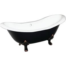 Black Built-In Bathtubs Kingston Brass VBTND7231NC5 Aqua Eden 72-Inch