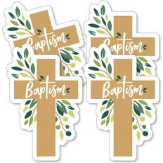 Party Garlands Big Dot of Happiness Baptism Elegant Cross Decorations DIY Religious Party Essentials Set 20