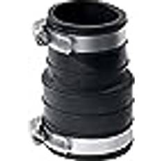 Plastic Hose Connectors Fernco 1-1/2 Socket 1-1/2 DWV Flexible Coupling Fittings & Connectors, Black