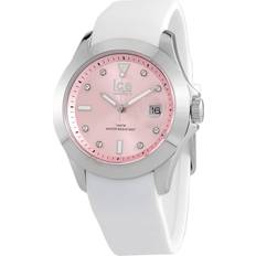 Watches Ice Watch White pastel pink Weiße mit Silikonarmband 020382 Medium