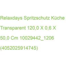 Transparent Stænklåg Relaxdays Kitchen Splashback Panel 50 x 120 cm Wall-Mount Transparent Splatter Screen