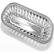 Gray Bread Baskets Wilton Armetale Flutes & Pearls Bread Basket