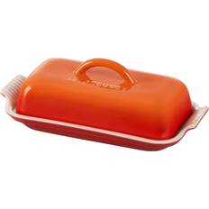 Oven Safe - Stoneware Butter Dishes Le Creuset Flame Heritage Butter Dish with 4 Credit